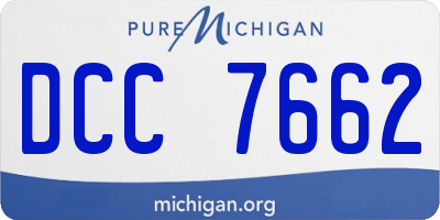MI license plate DCC7662