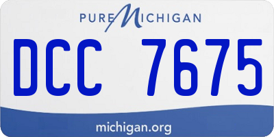 MI license plate DCC7675