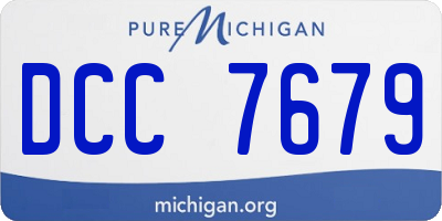 MI license plate DCC7679