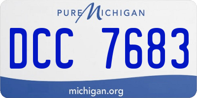 MI license plate DCC7683