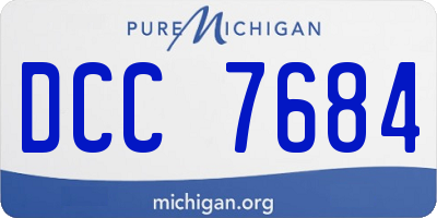 MI license plate DCC7684