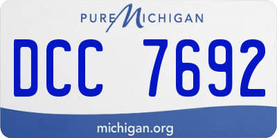MI license plate DCC7692