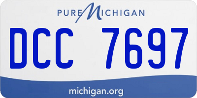 MI license plate DCC7697