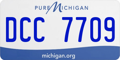 MI license plate DCC7709