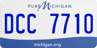 MI license plate DCC7710