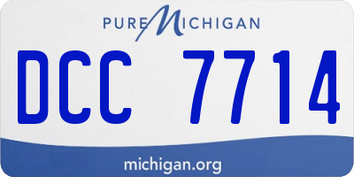 MI license plate DCC7714