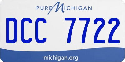 MI license plate DCC7722