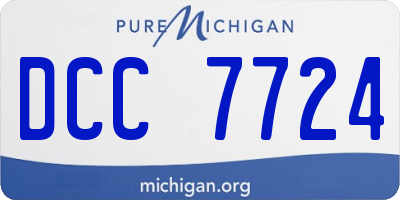 MI license plate DCC7724