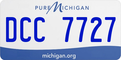 MI license plate DCC7727