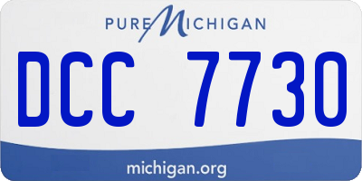 MI license plate DCC7730