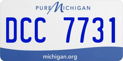 MI license plate DCC7731