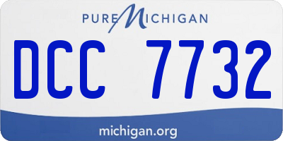 MI license plate DCC7732