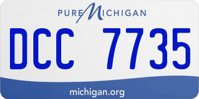 MI license plate DCC7735