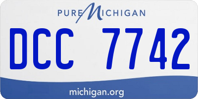 MI license plate DCC7742