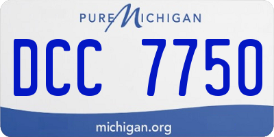 MI license plate DCC7750
