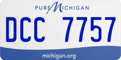 MI license plate DCC7757