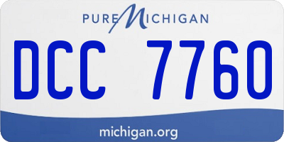 MI license plate DCC7760