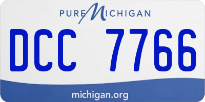 MI license plate DCC7766