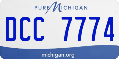 MI license plate DCC7774