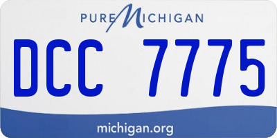 MI license plate DCC7775