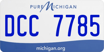 MI license plate DCC7785