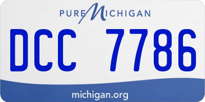 MI license plate DCC7786