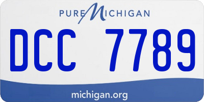 MI license plate DCC7789