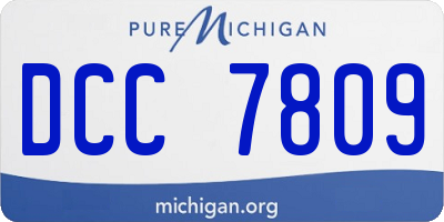 MI license plate DCC7809