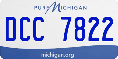 MI license plate DCC7822