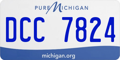 MI license plate DCC7824