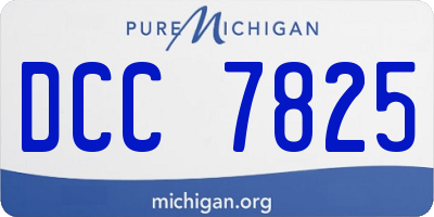 MI license plate DCC7825
