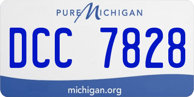 MI license plate DCC7828