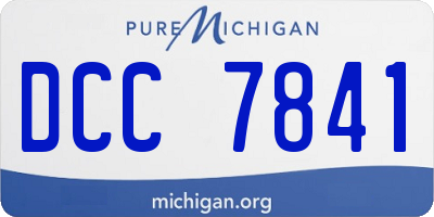 MI license plate DCC7841