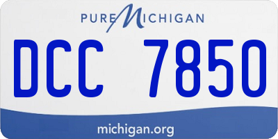 MI license plate DCC7850