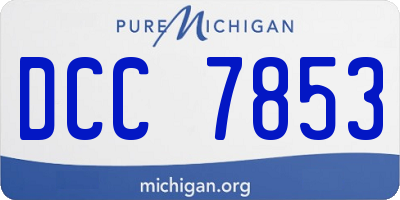 MI license plate DCC7853