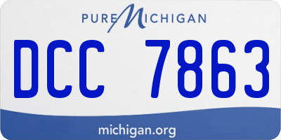 MI license plate DCC7863