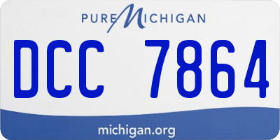 MI license plate DCC7864
