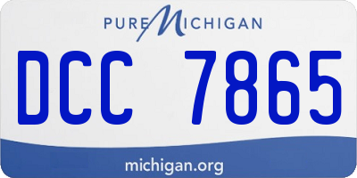 MI license plate DCC7865