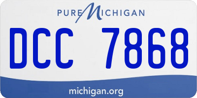 MI license plate DCC7868