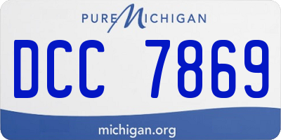 MI license plate DCC7869