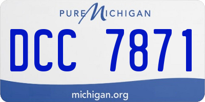 MI license plate DCC7871