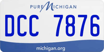 MI license plate DCC7876