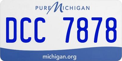 MI license plate DCC7878