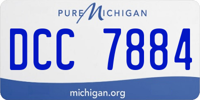 MI license plate DCC7884