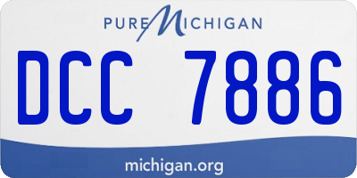 MI license plate DCC7886
