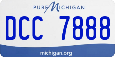 MI license plate DCC7888