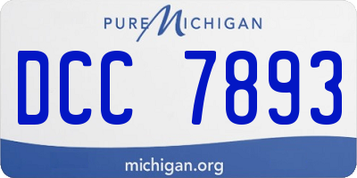 MI license plate DCC7893