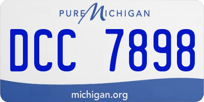MI license plate DCC7898