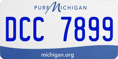MI license plate DCC7899