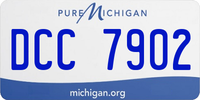 MI license plate DCC7902